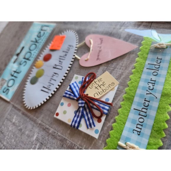 Mambi Threads Happy Birthday Party Scrapbook Dimensional Stickers New LOT #40 - Picture 2 of 6